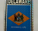 Delaware Flag Reflective Decal Sticker 3&quot;x4&quot; Inches - $3.99