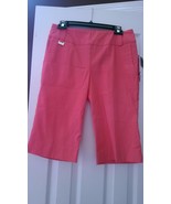 NWT Ladies LISETTE L SPORT CORAL PINK GOLF KNEE CAPRIS BERMUDAS size 4   - $1,046.98 MXN