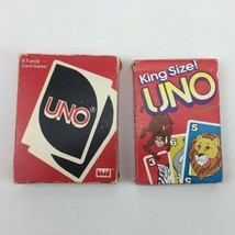 Vintage Mattel Uno Family Colored Number Card Game King Size Animal Classic - £19.65 GBP