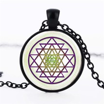 Geometric Cabochon Fashion Necklace - $8.90