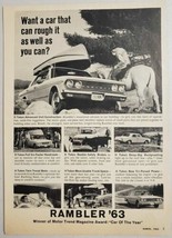 1963 Print Ad Rambler Cars Motor Trend Car of the Year for &#39;63 - $12.40