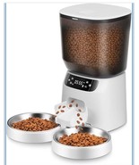 Auto Cat Feeder for 2 Cats Dual Power With Call Cat Voice Memo 5L Food Tank - $59.41 CAD