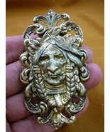 B-NATIVE-27-4) Native American braids fleur de lis scrolled brass Pin Pe... - $37.16 CAD