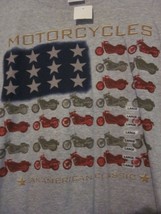 Nwt - Motorcycles An American Classic Flag Adult Size L Short Sleeve Tee - £10.34 GBP