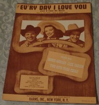 Vintage Sheet Music - Ev&#39;ry Day I Love You (Just A Little Bit More) 1948 Edition - £4.63 GBP