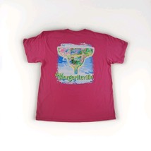 Margaritaville Jacksonville Beach FL T-Shirt Sz XL Pink 100% Cotton Grap... - $18.71
