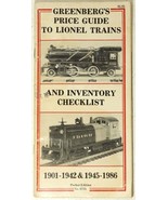 Greenberg&#39;s Guide To Lionel Trains Pocket Price Guide Booklet 1901-1986 ... - $6.85 CAD