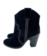 Joie Monte Black Suede Leather Studded Ankle Booties SZ 38 EU New $365 SH32 - £77.19 GBP