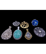 Jewelry Lot Necklace Pendants Magnetic Clasp Ring &amp; Brooch Rhinestones H... - $46.53