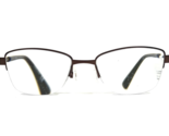 Flexon Eyeglasses Frames ROSALIND 210 Brown Blue Cat Eye Half Rim 52-18-135 - $65.36