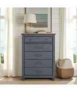5-Drawer Chest: Corduroy Blue, No Assembly Required - $20,578.56 MXN