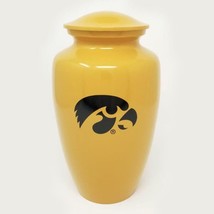 Large/Adult 200 Cubic Inch Metal Black University of Iowa Hawkeye Cremation Urn - £194.18 GBP