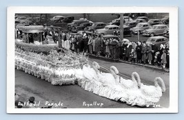 RPPC Daffodil Parade Swan Float Puyallup Washington WA Lee Photo Postcard Q5 - £10.03 GBP