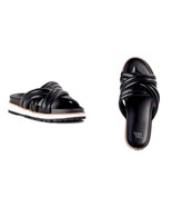 new TIME AND TRU Women&#39;s Crossband Slides sz 8 black contour footbed San... - $336.80 MXN