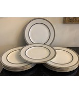 Wedgwood Colonnade Black 10 3/4&quot; Dinner Plates Set of 12 - £544.94 GBP