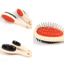 Adorable Dog Hair Grooming Dual-Use Comb With Wooden Handle - £8.75 GBP