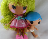 Lalaloopsy Doll Full Size 12” Green Yarn Hair plus 8&quot; Baby with Blue Mol... - $20.78
