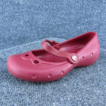 Crocs Youth Girls Mary Jane Shoes Red Synthetic Lace Up Size 13 Medium - $24.75