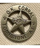 O.K. Corral Tombstone Arizona Sheriff Star Badge Style Souvenir Pin - $16.95 CAD