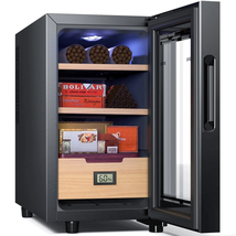 Cigar Humidor Spanish Cedar Wood Shelves Rapid Electric Cooling 150 Capacity - $152.20