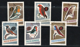 Romania 1966 Very Fine Precancel Mnh Stamps Set Scott # 1837-42 &quot; Song Birds &quot; - £2.05 GBP