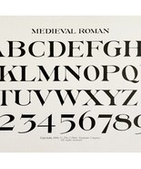 Medieval Roman Text Font Example 1899 Victorian Craft Drawing Ephemera D... - $366.58 MXN