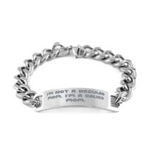 I&#39;m Not a Regular Mom. I&#39;m a Calico Mom. Cuban Chain Bracelet, Calico Cat Engrav - £23.46 GBP