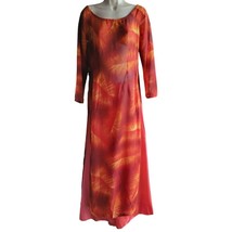 NWOT Women&#39;s Red/Orange Vietnamese Ao Dai &amp; Pants Set Size 6 - £40.47 GBP