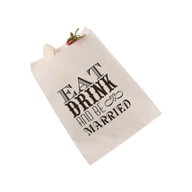 NEW Eat Drink &amp; Be Married Wedding Cake Treat Bags 50 ct paper 8 x 6 inc... - £6.35 GBP