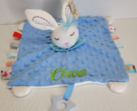 BBsky Baby Lovey Security Blanket Star Teether Bunny Clover Blue White Tags - $14.15