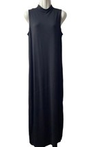 Chicos  Zenergy Slinky Maxi Dress Black Size S Sleeveless Knit Stretchy Travel - £17.35 GBP