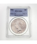 1923 $1 Silver Peace Dollar Graded by PCGS as MS-64! Gorgeous Coin! - $162.48 CAD