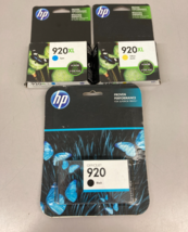Lot of Genuine HP 920 Black  &amp;  HP 920XL Cyan/Yellow Color Ink Cartridge... - $239.42 MXN