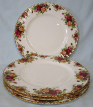 Royal Albert Old Country Roses Luncheon Plate 9 3/8&quot;, Set of 4, England - $98.89