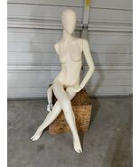 Seated Female Abstract Contemporary Fiberglass Mannequin With Head - $198.00