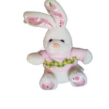 GEMMY White Rabbit Easter Bunny Plush Stuffed Animal Singing Animated Satin Ears - £18.03 GBP