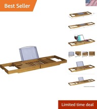 Luxury Extendable Acacia Bathtub Tray - Perfect for Wine, Phones &amp; Relax... - €37,97 EUR