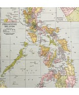Philippine Islands Map Lithograph 1909 Hammond SE Asia Art Print LGADMap - $56.20 CAD