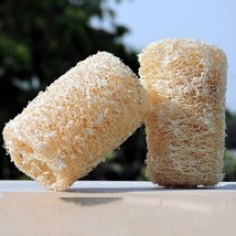 Set of 2 Organic Loofa Natural Bath Sponge Exfoliating Bath Sponge Scrubber Loof - £8.92 GBP