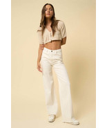 Size 3 Off White High Rise Wide Leg Jeans - $59.80