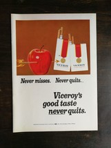 Vintage 1969 Viceroy Cigarettes Full Page Original Ad 324 - £5.46 GBP