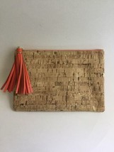 NEW MARY KAY Cork Tassel Detail Zippered Makeup Bag Pouch - £7.92 GBP