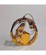 2001 Danbury Mint Christmas Ornament Madonna and Child 23 kt Plated 2.5&quot;x3&quot; - $14.01