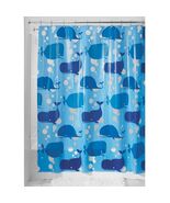 iDesign Moby Plastic Whale Shower Curtain, PVC-Free Waterproof Liner wit... - $585.81 MXN