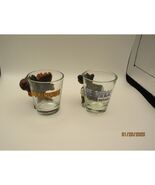Set of 2 Novelty Shot Glasses New Hampshire Lake Tahoe Bear Moose - $8.59