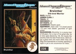 1991 TSR AD&amp;D Gold Border RPG Fantasy Art Card Dungeons &amp; Dragons #228 ~ Warrior - £5.53 GBP