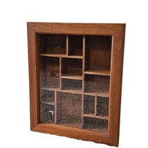 Vintage Wood Glass Door Curio Knick Knack Miniatures Wall Display Box 13... - £99.91 GBP