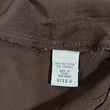 Zenergy by Chico's RN#79984 Women's Brown Full Zip Hooded Vest Pockets Size 2 image 4