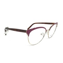 Etro Eyeglasses Frames ET2119 681 Brown Tortoise Purple Gold Cat Eye 53-17-140 - £51.21 GBP