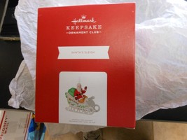 Hallmark Keepsake &quot;Santa&#39;s Sleigh&quot; 2021 NEW Club Member Porcelain Ornament - $9.80